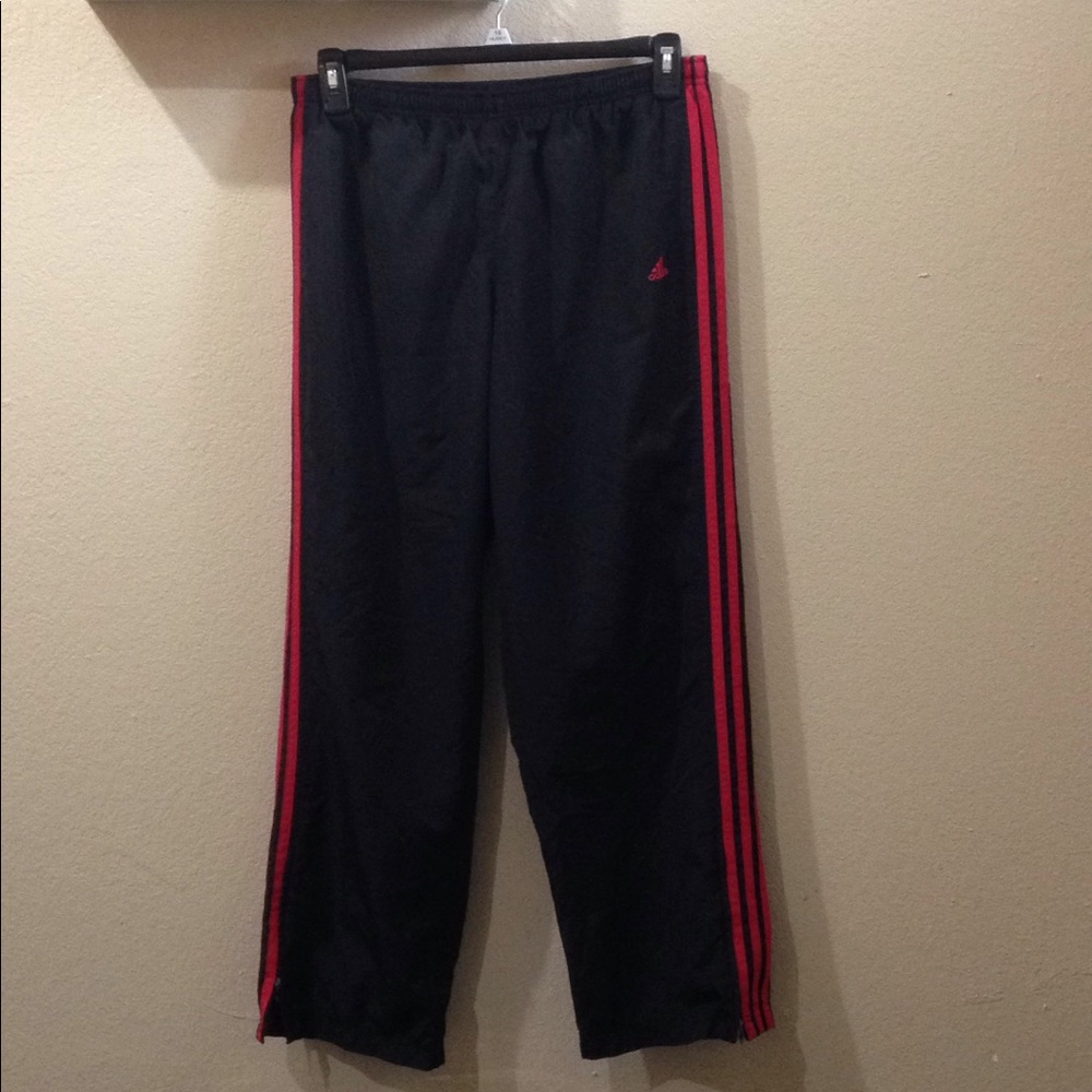 Men's Adidas Lined Athletic Pants Side Zippers